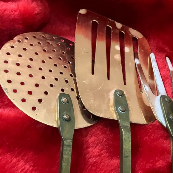 Vintage Set of 4 Copper Hanging Cooking Utensils - Picture 9 of 16